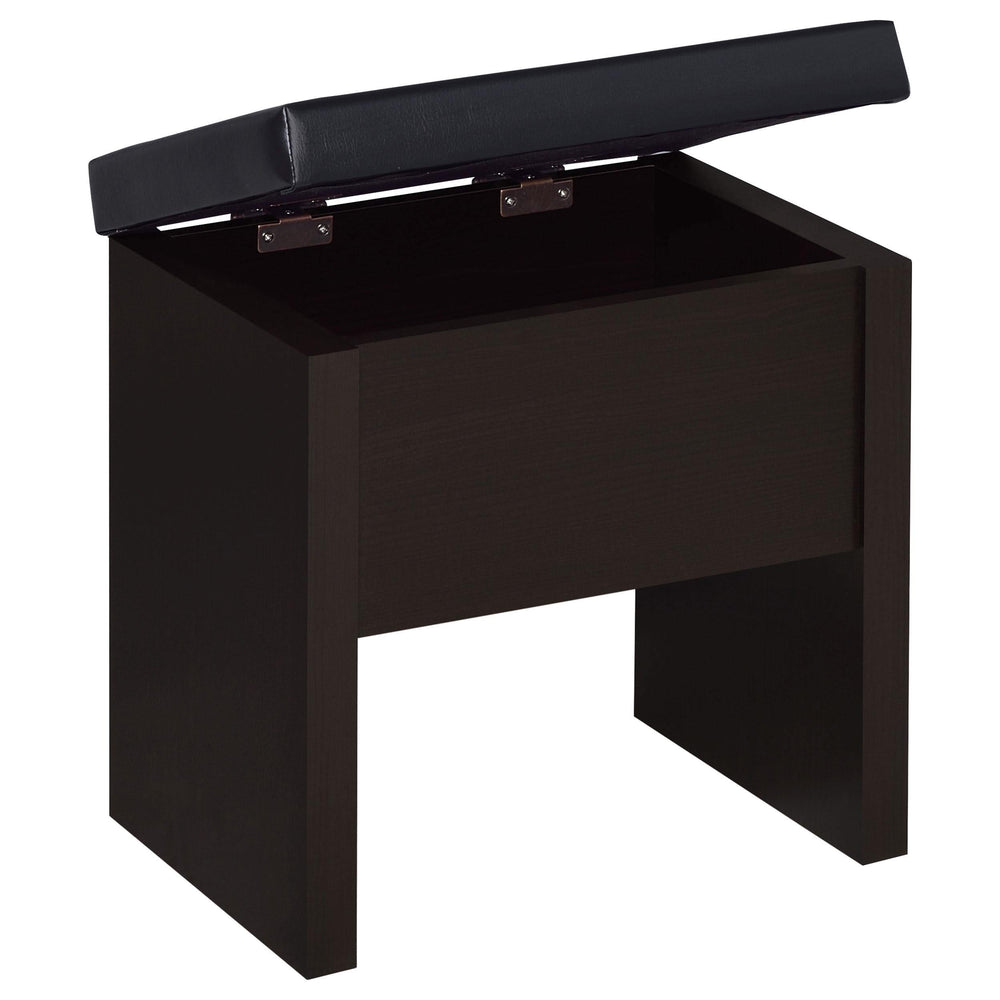 Tocador Harvey con taburete elevable Cappuccino