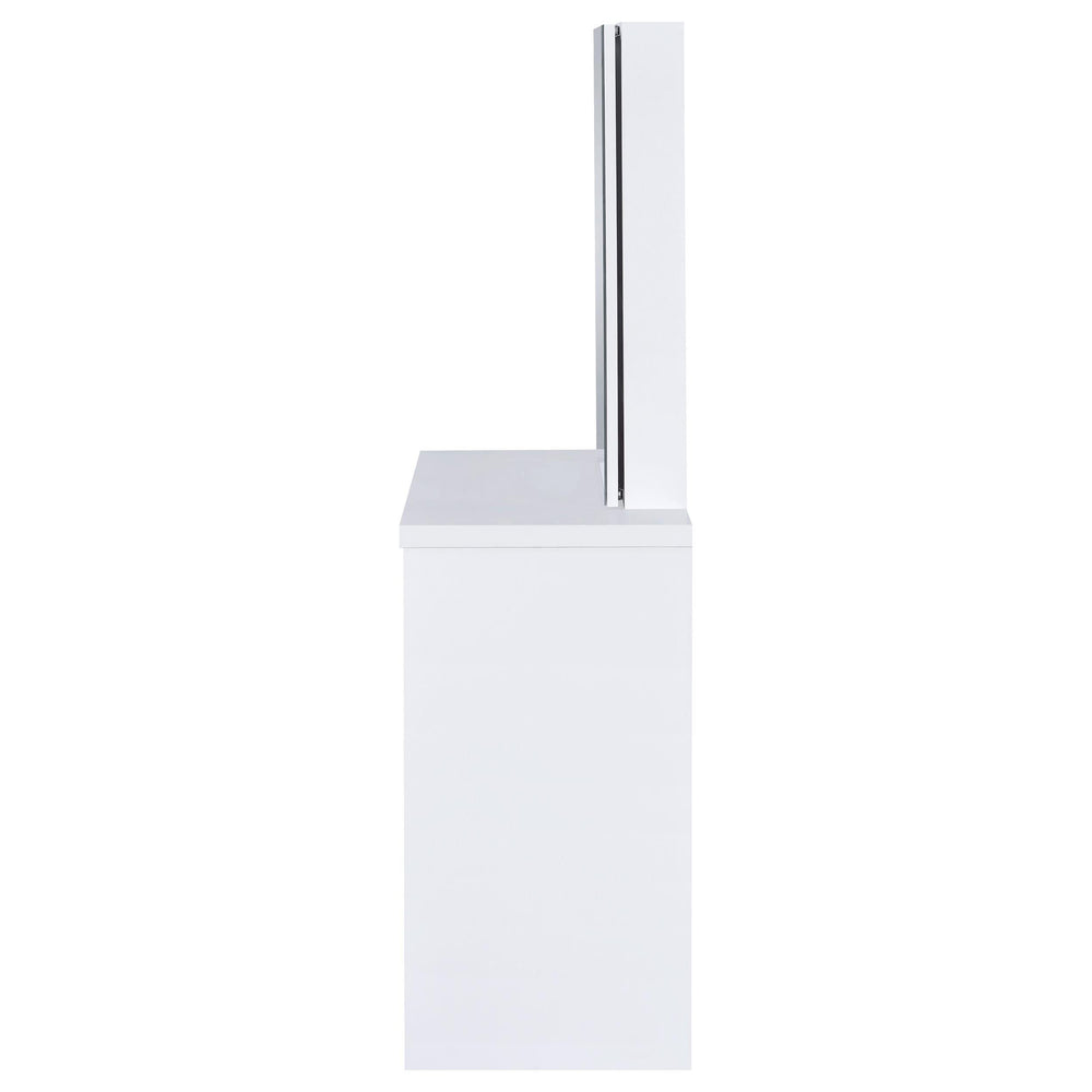 Tocador Harvey con taburete elevable blanco