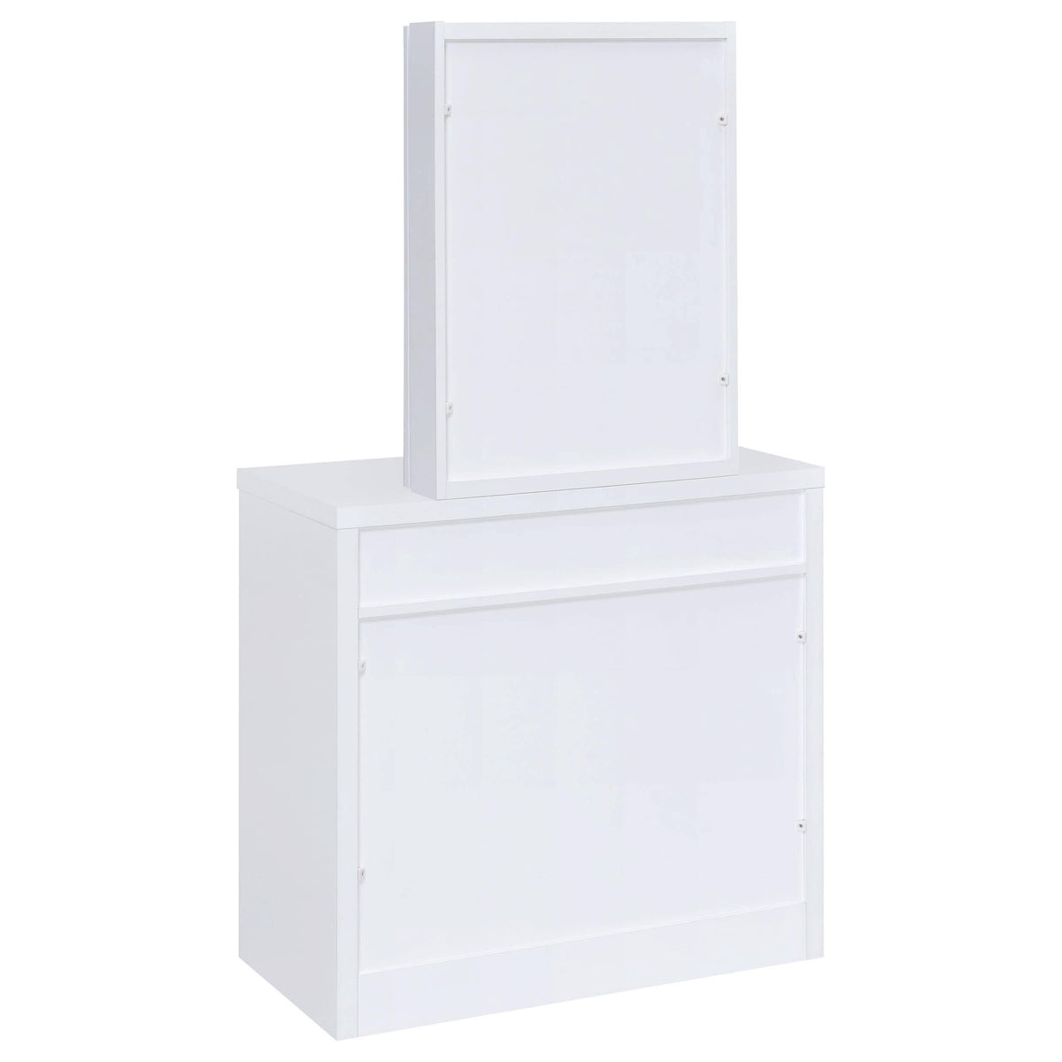 Tocador Harvey con taburete elevable blanco