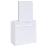 Tocador Harvey con taburete elevable blanco