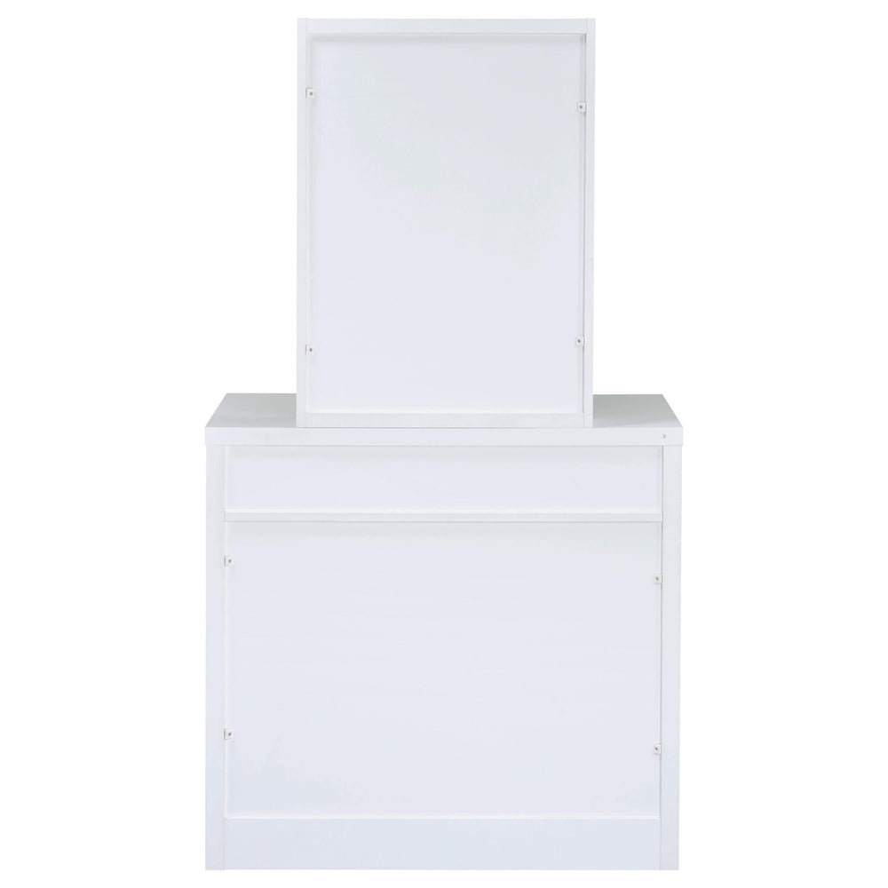 Tocador Harvey con taburete elevable blanco