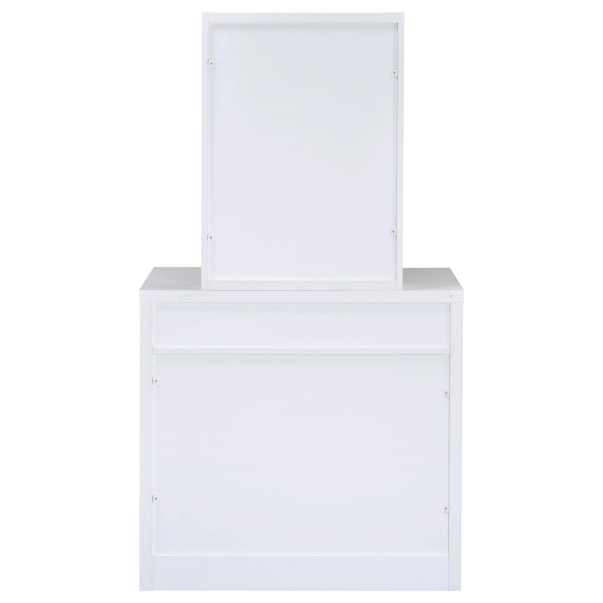 Tocador Harvey con taburete elevable blanco