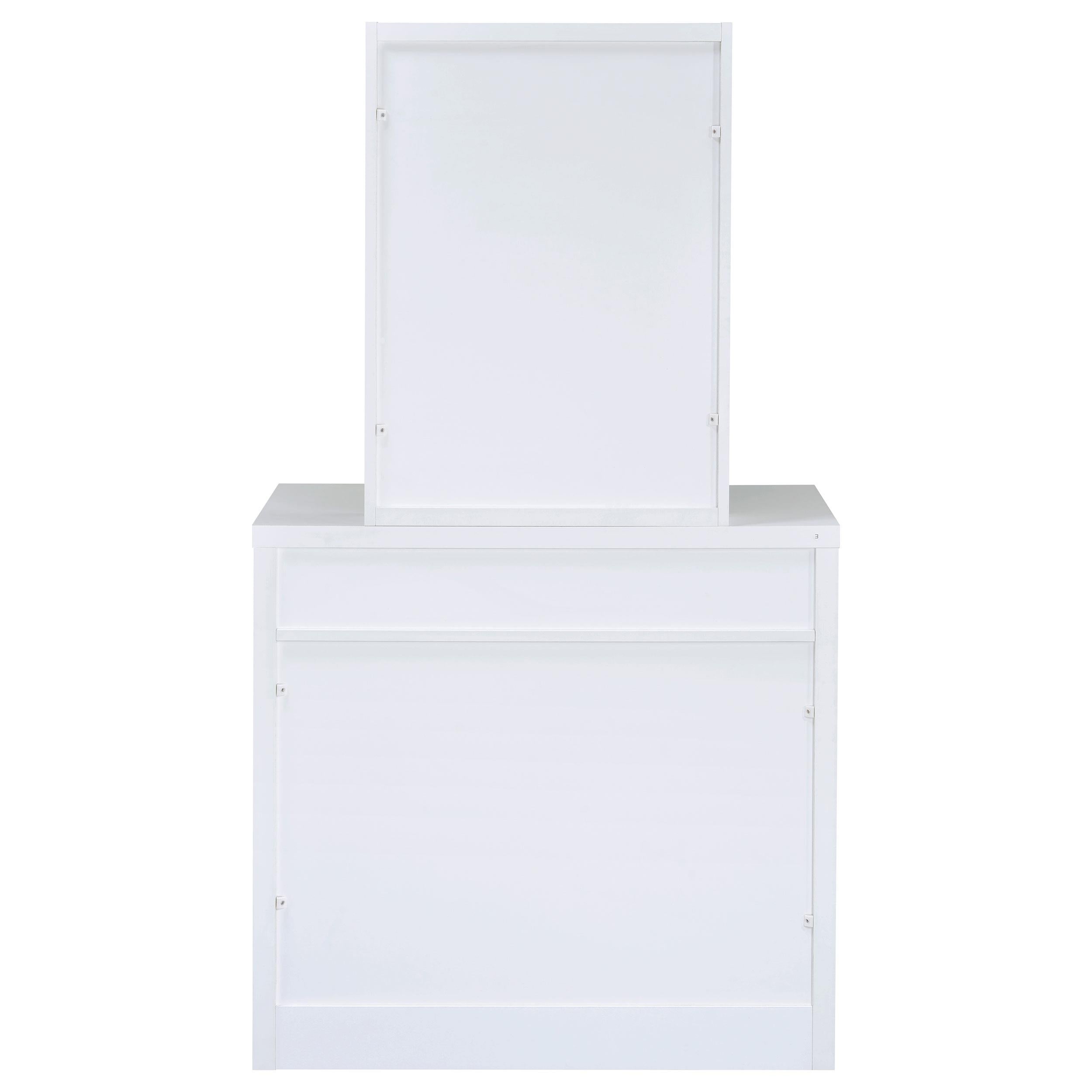 Harvey Vanity Set with Lift-Top Stool White