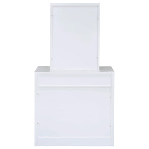 Tocador Harvey con taburete elevable blanco