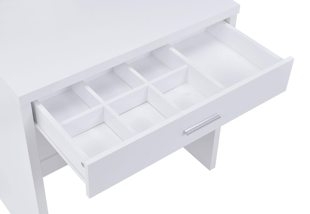 Tocador Harvey con taburete elevable blanco