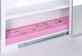 Tocador Harvey con taburete elevable blanco