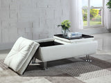 Dilleston Rectangular Upholstered Tufted Storage Ottoman White
