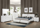 Juego de dormitorio Jeremaine de 5 piezas Eastern King, blanco