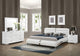 Juego de dormitorio Jeremaine California King de 4 piezas, blanco