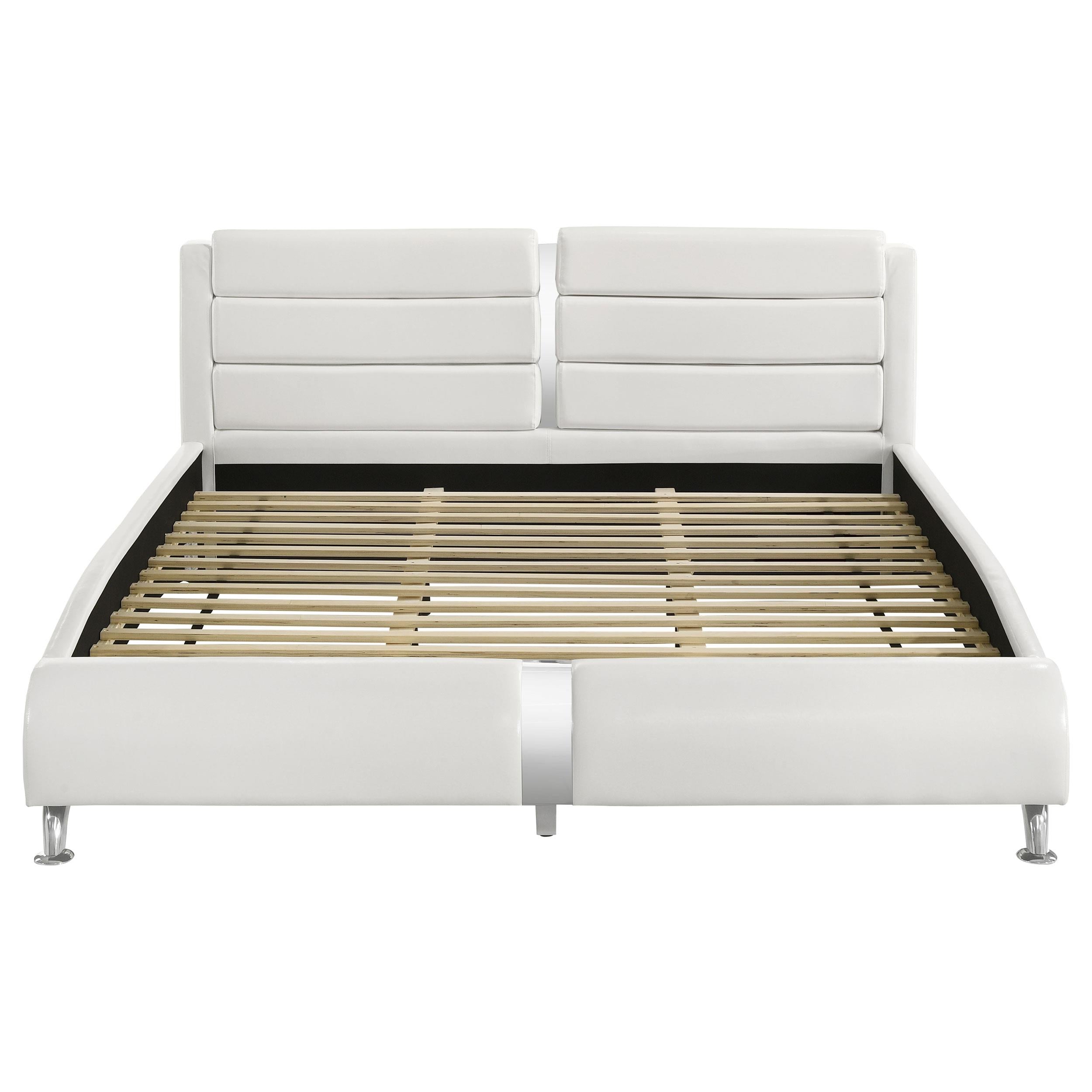 Jeremaine Upholstered California King Sleigh Bed White