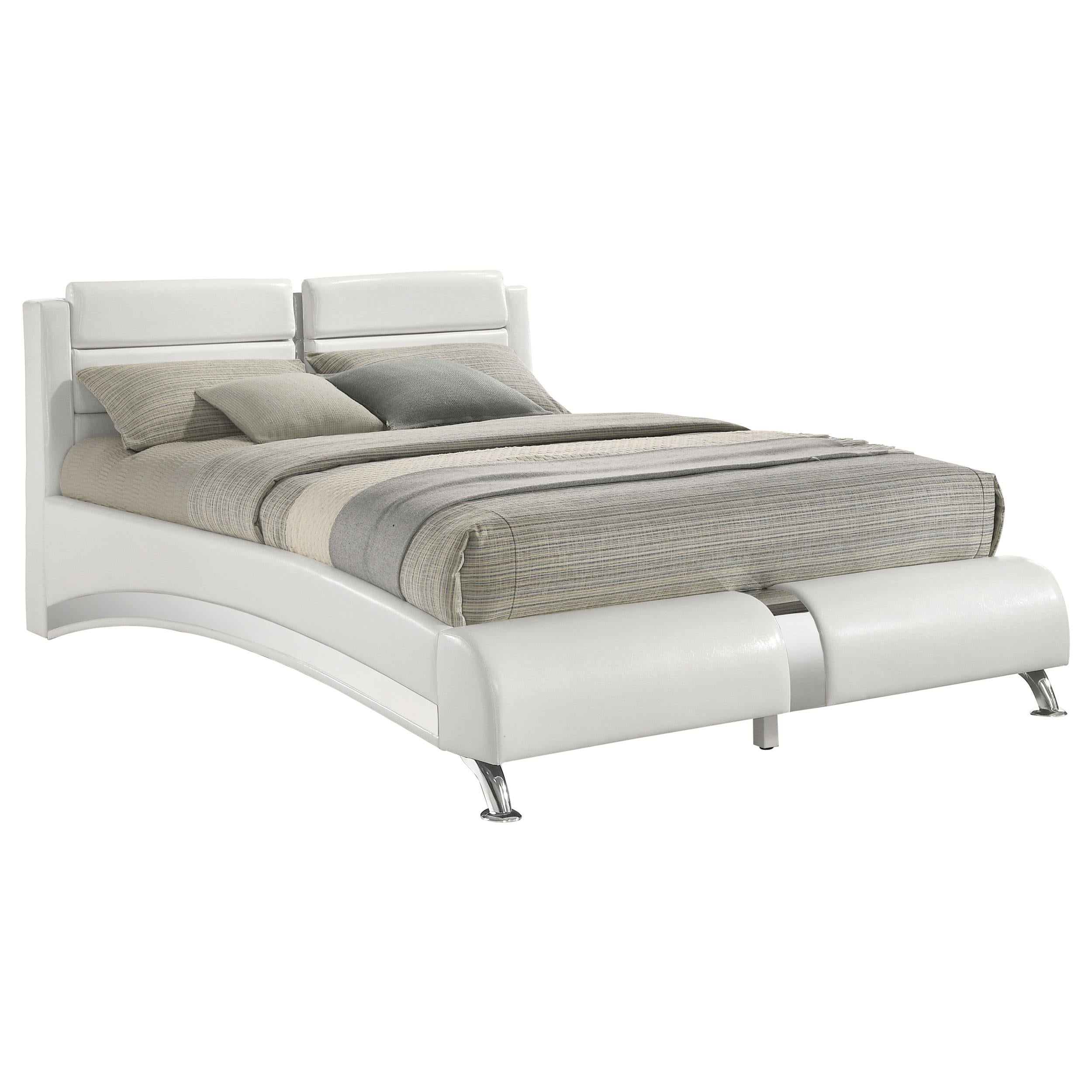 Jeremaine Upholstered Queen Sleigh Bed White