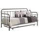Sofá cama individual de metal Livingston con cama nido en bronce oscuro