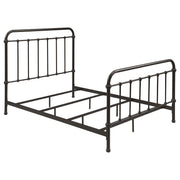Cama de metal Livingston con marco abierto, color bronce oscuro
