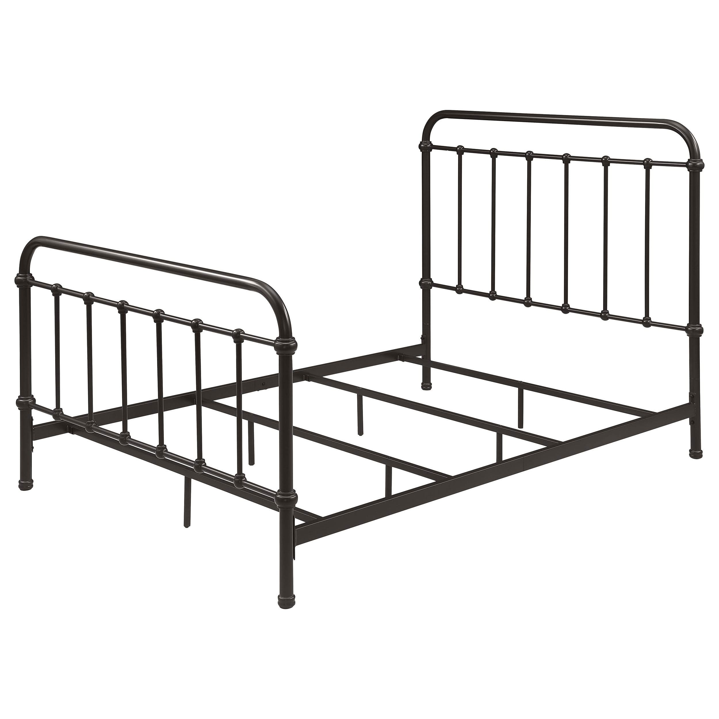 Cama de metal Livingston con marco abierto, color bronce oscuro