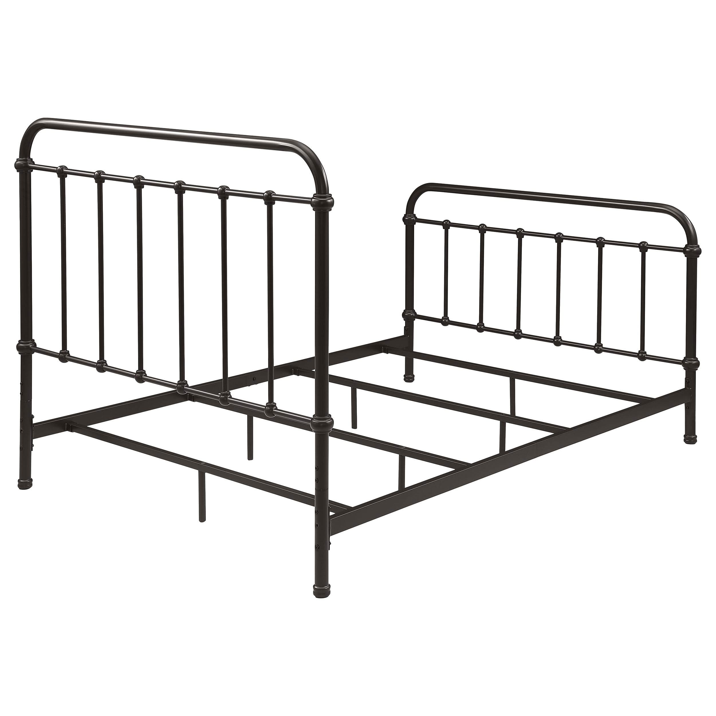 Cama de metal Livingston con marco abierto, color bronce oscuro