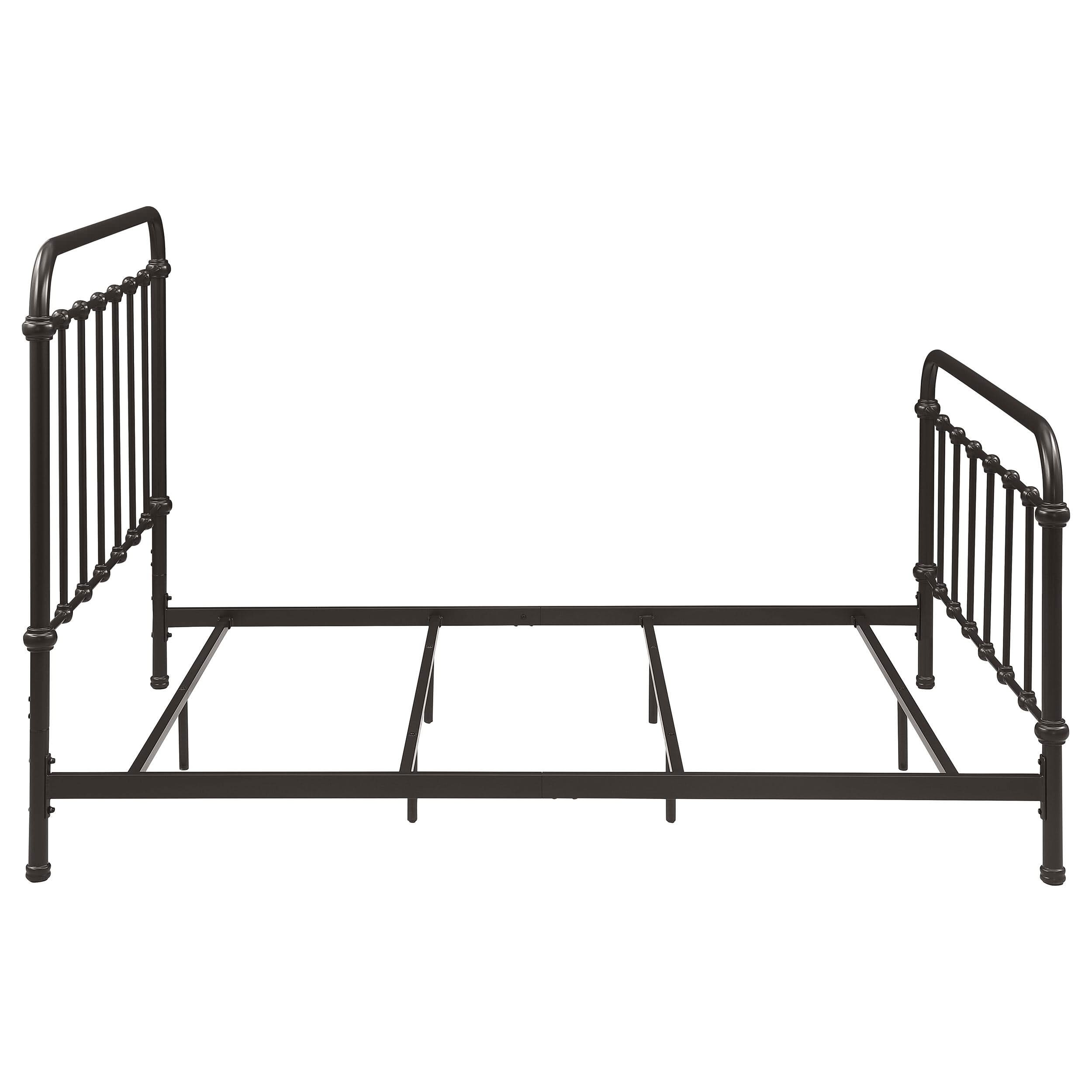 Cama de metal Livingston con marco abierto, color bronce oscuro