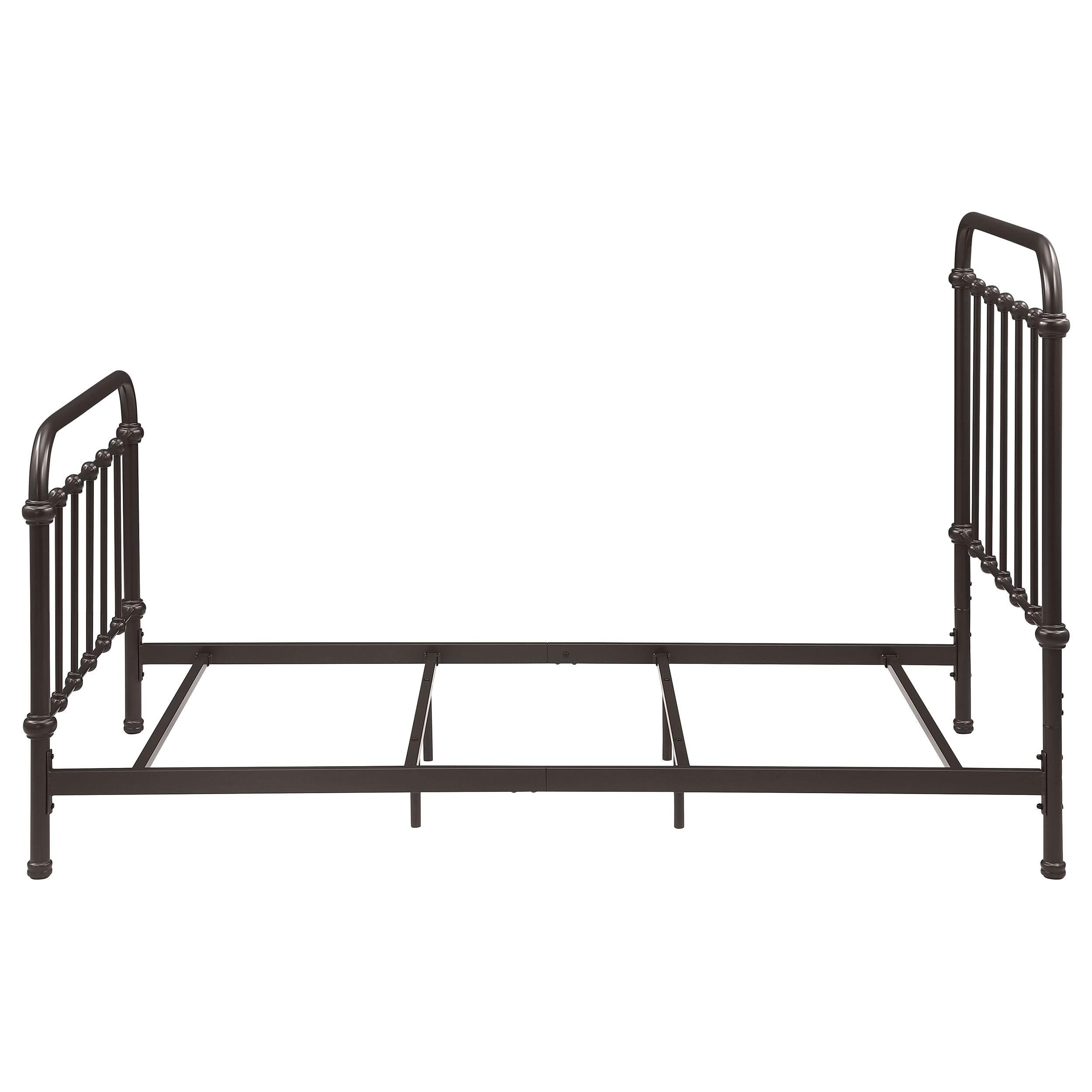 Cama individual de metal Livingston con estructura abierta en bronce oscuro