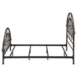 Cama Rowan de metal con marco abierto, color bronce oscuro