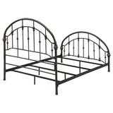 Cama Rowan de metal con marco abierto, color bronce oscuro