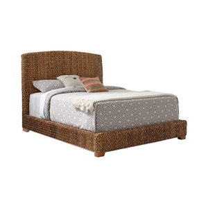 Cama Laughton Banana Leaf Eastern King con paneles en color ámbar