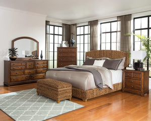 Cama California King Laughton Banana Leaf color ámbar