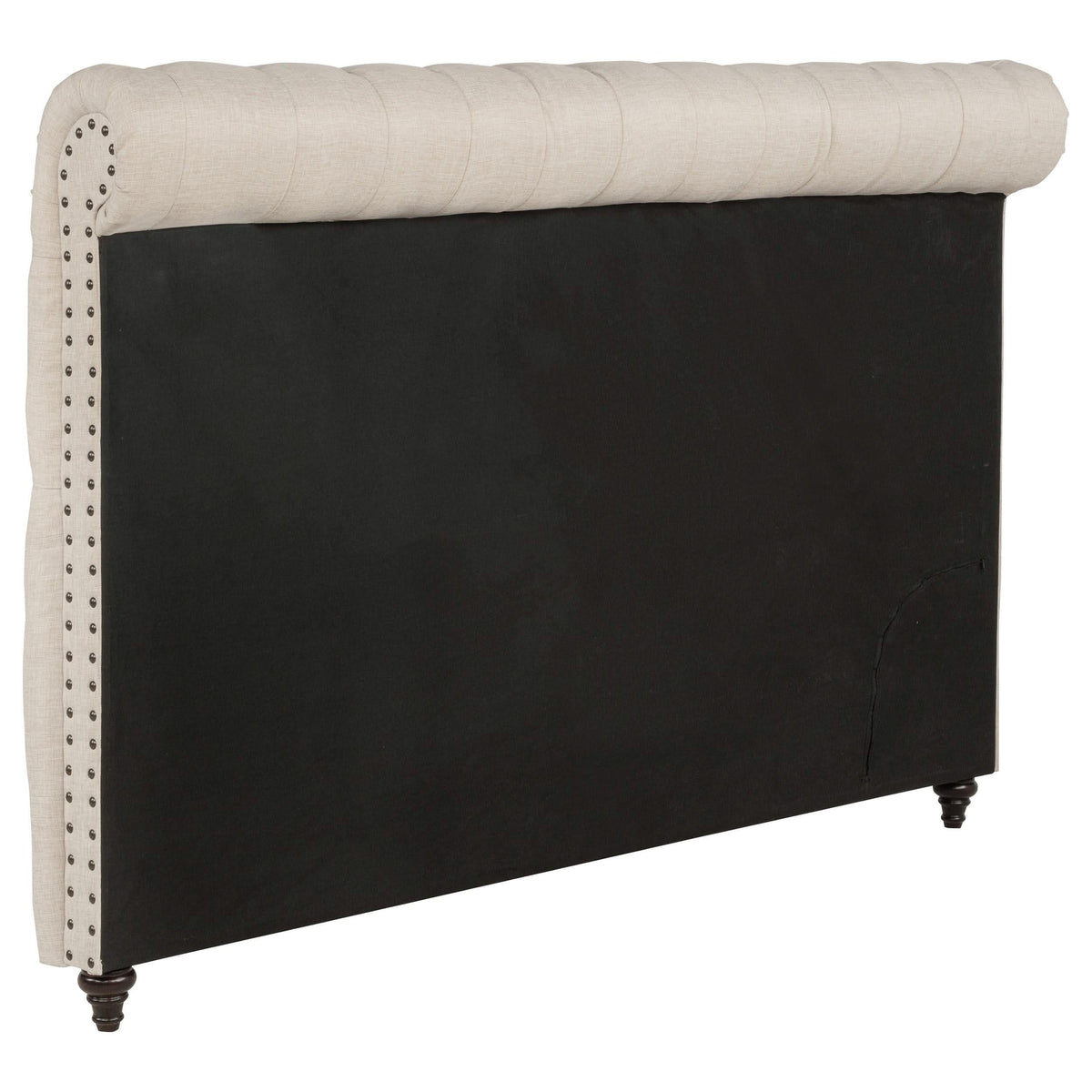 Cabecera Devon tapizada de 57 pulgadas, tamaño king, color beige