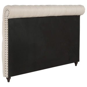 Cabecera Devon tapizada California King de 57 pulgadas en beige