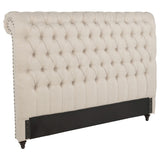 Cabecero tapizado Devon Queen de 57 pulgadas en beige