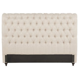 Cabecero tapizado Devon Queen de 57 pulgadas en beige
