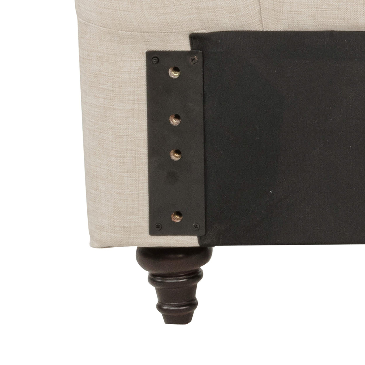 Cabecero tapizado Devon Queen de 57 pulgadas en beige