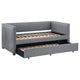 Sofá cama individual tapizado Brodie con cama nido gris