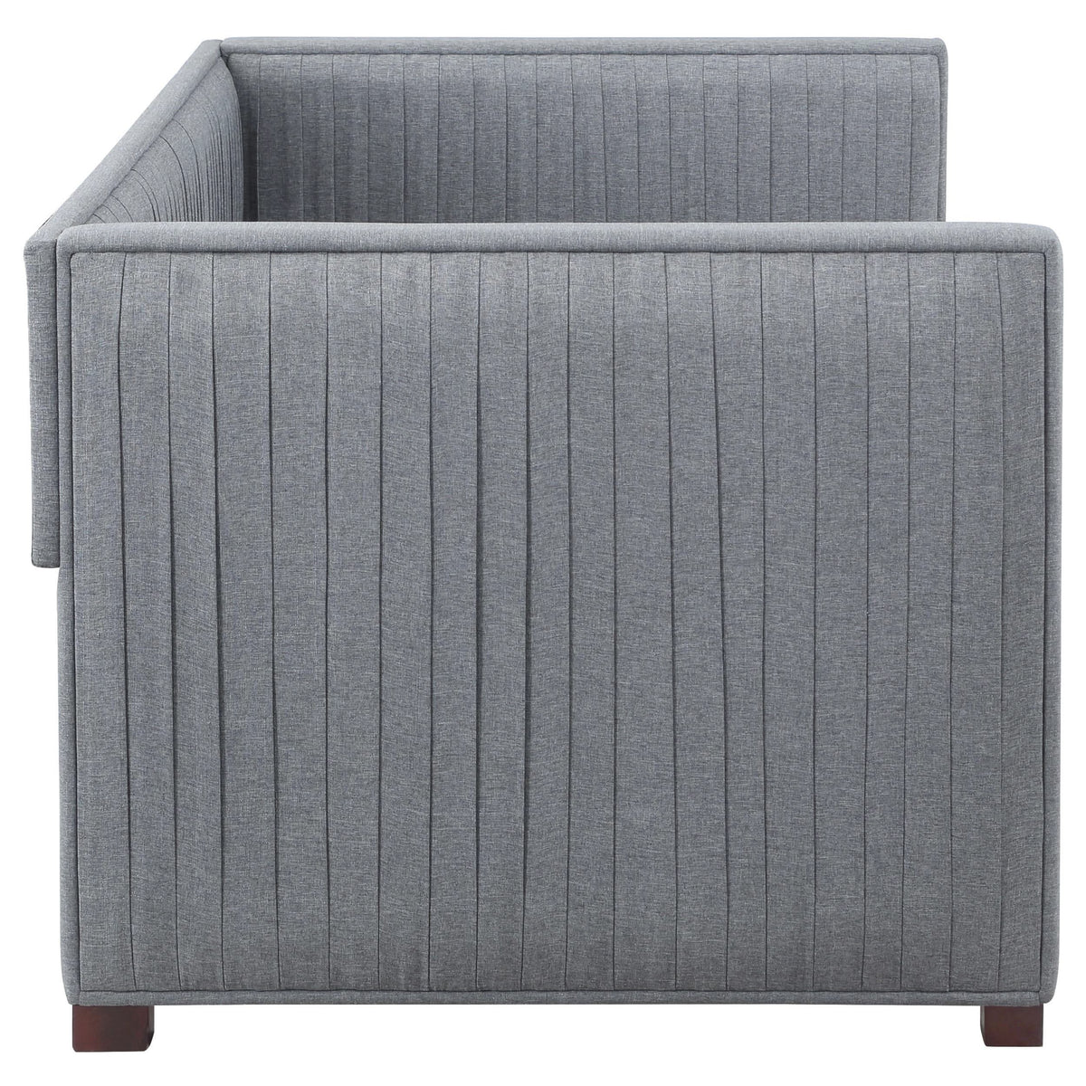 Sofá cama individual tapizado Brodie con cama nido gris