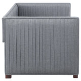 Sofá cama individual tapizado Brodie con cama nido gris