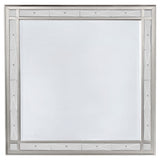 Juego de dormitorio Camille Eastern King de 4 piezas, color mercurio metálico
