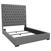 Camille Upholstered Eastern King Panel Bed Grey