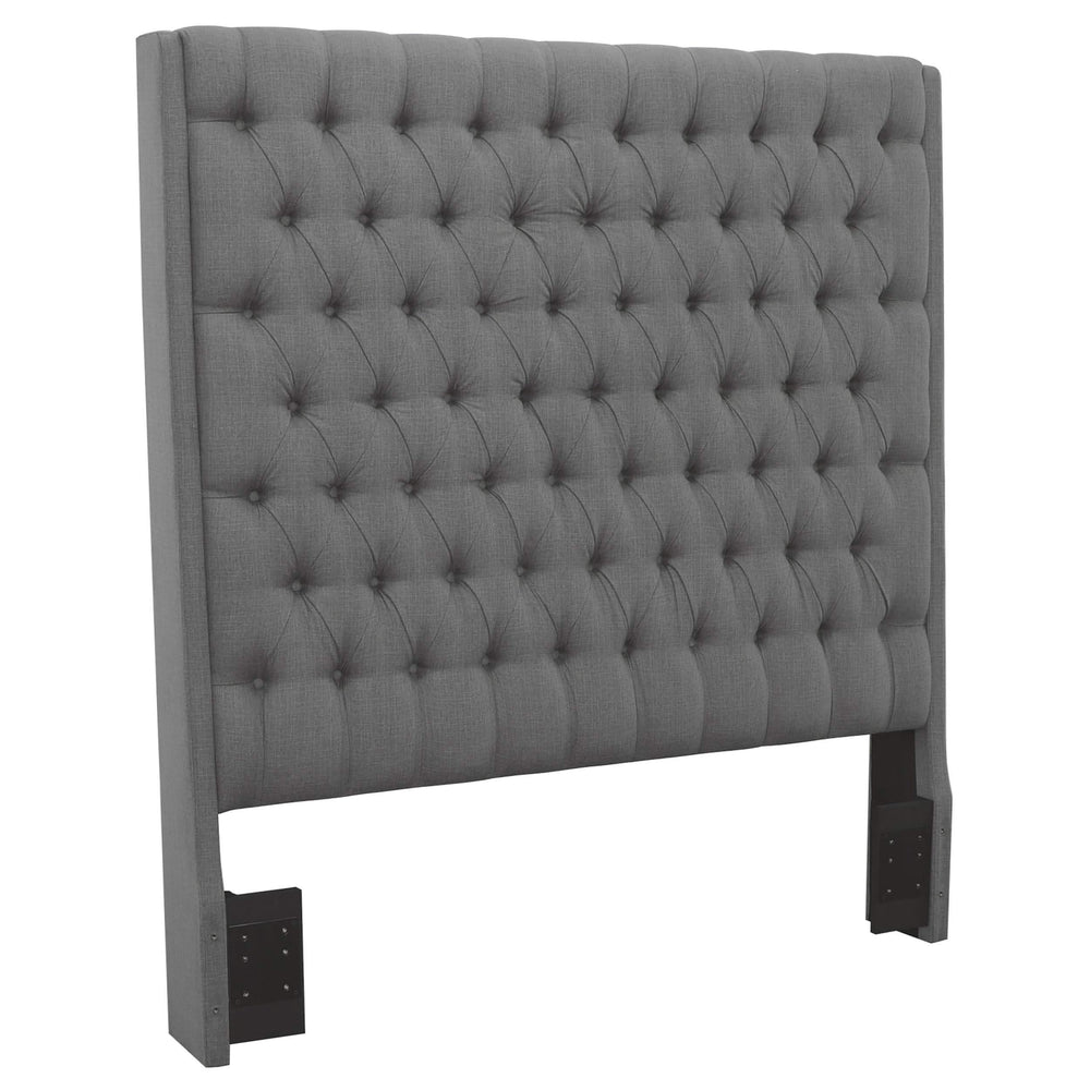 Cabecero tapizado Camille California King, gris