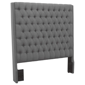 Cabecero tapizado Camille California King, gris