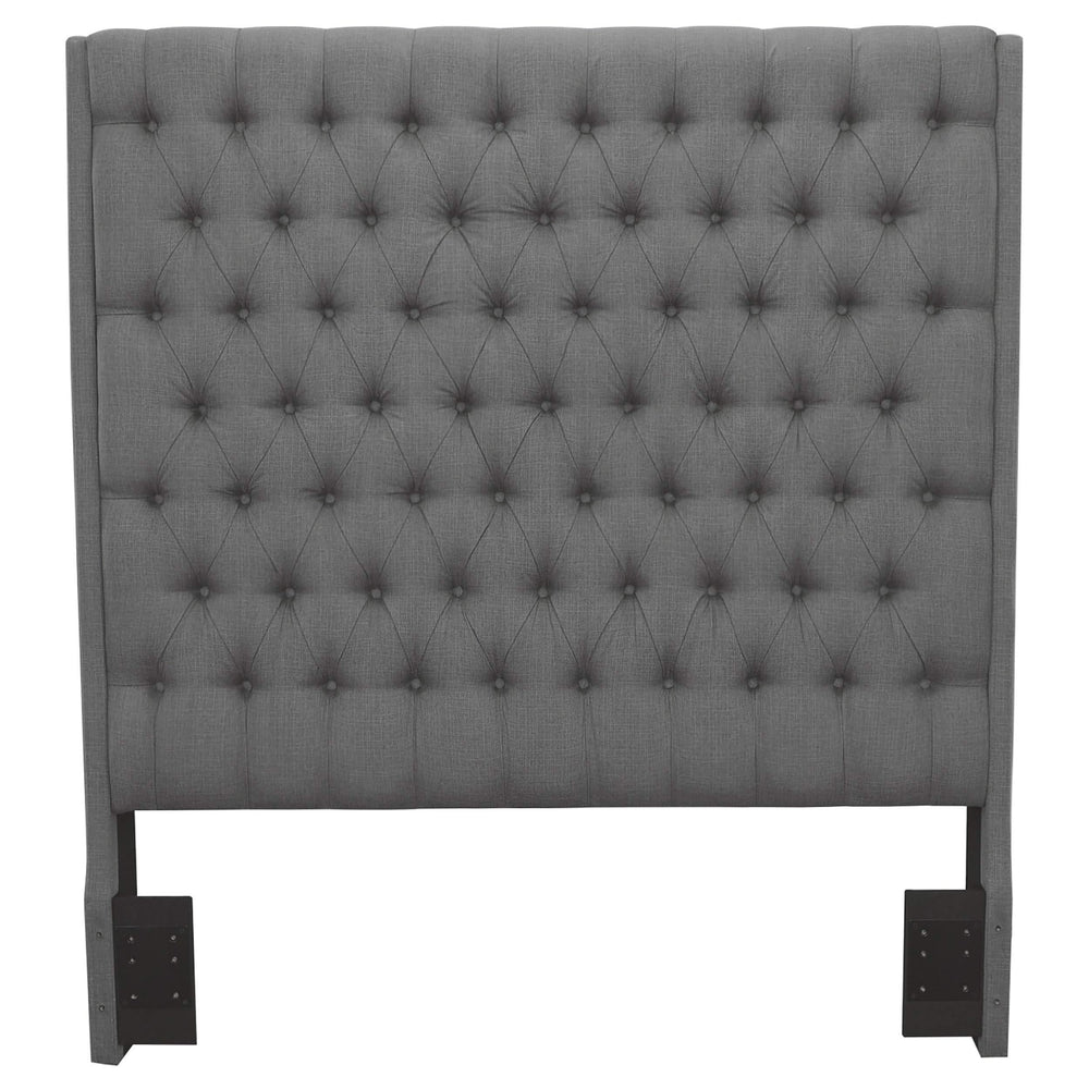 Cabecero tapizado Camille California King, gris