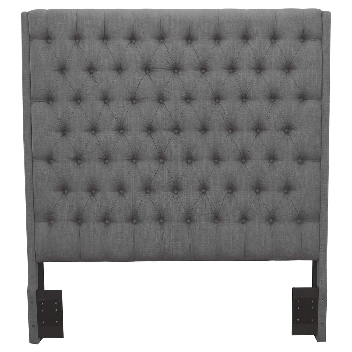 Cabecero tapizado Camille California King, gris