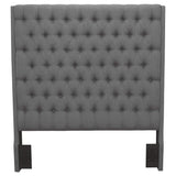 Cabecero tapizado Camille California King, gris
