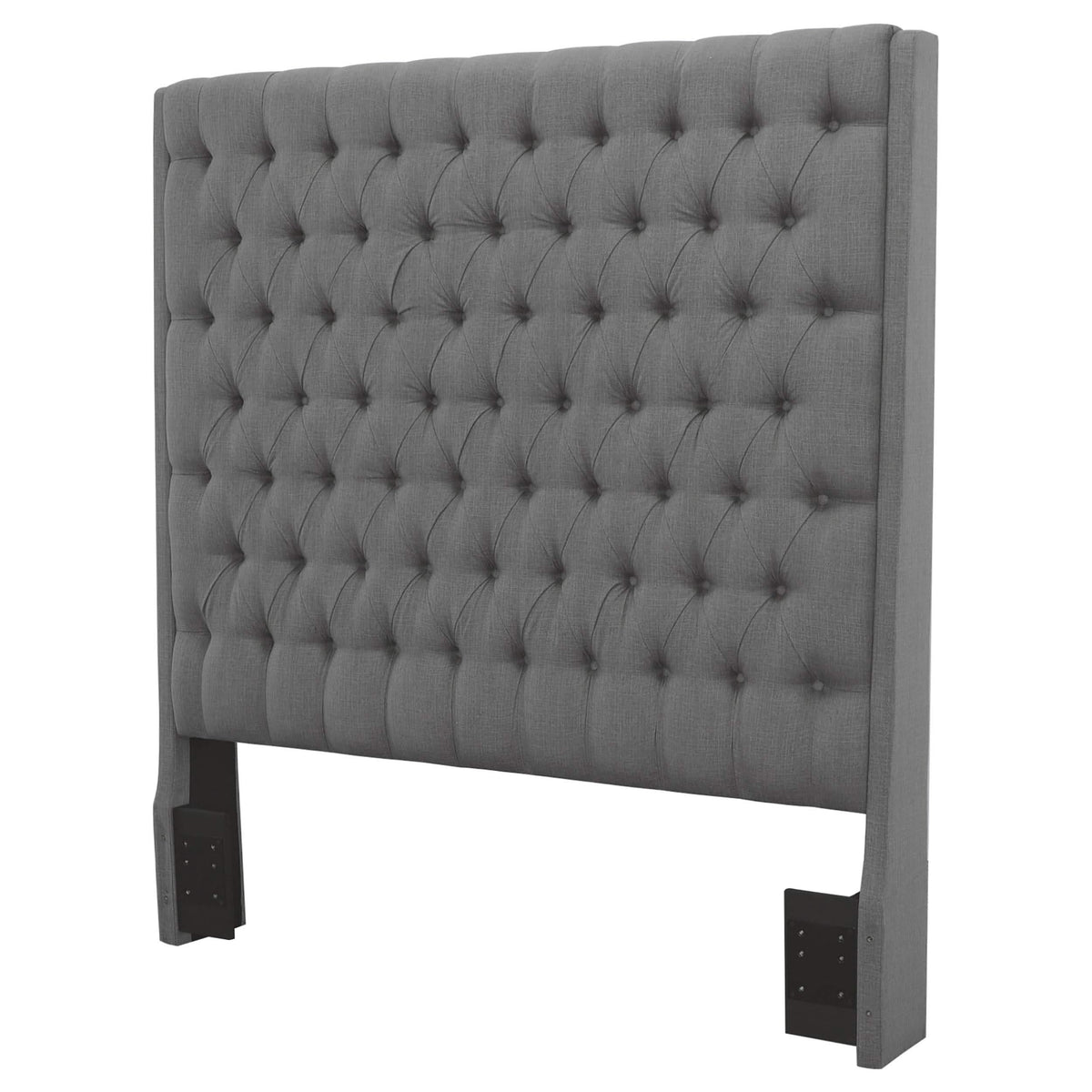 Cabecero tapizado Camille California King, gris