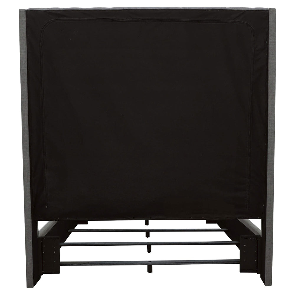 Cama California King tapizada Camille, color gris
