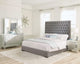 Juego de dormitorio Camille de 4 piezas Queen Metallic Mercury