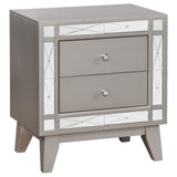 Juego de dormitorio Camille de 4 piezas Queen Metallic Mercury
