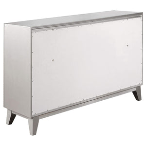Juego de dormitorio Camille de 4 piezas Queen Metallic Mercury