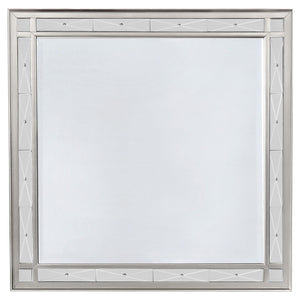 Juego de dormitorio Camille Queen de 5 piezas, color Mercury metálico