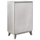Juego de dormitorio Camille Queen de 5 piezas, color Mercury metálico