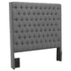 Cabecero tapizado Camille Queen con paneles en gris