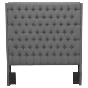 Cabecero tapizado Camille Queen con paneles en gris