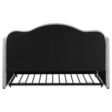 Sofá cama individual tapizado Elmore con cama nido, gris claro